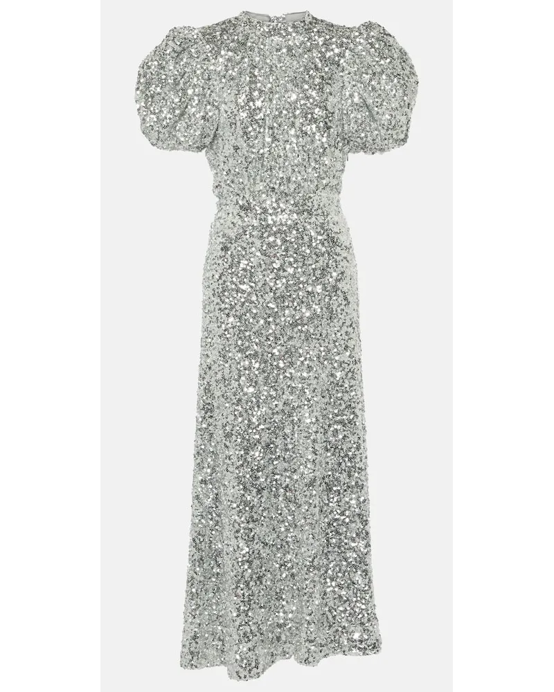ROTATE Birger Christensen Abito lungo con paillettes Argento