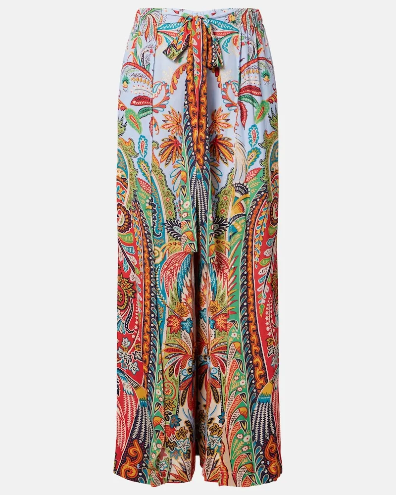 Etro Pantaloni con stampa paisley Multicolore