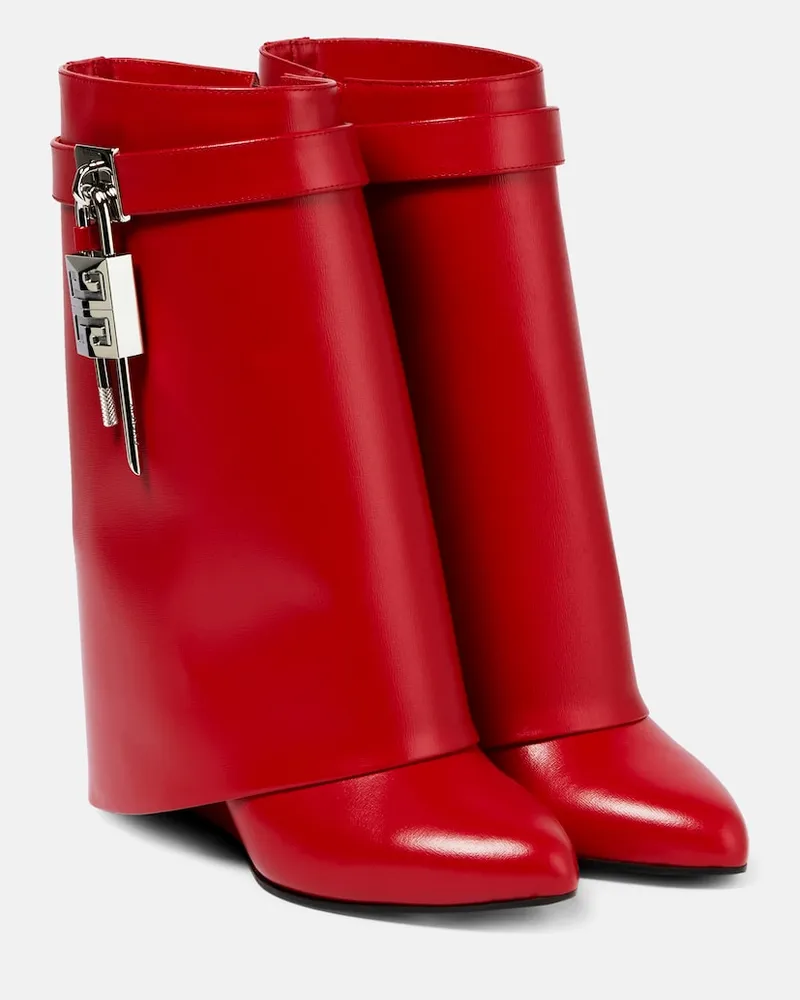 Givenchy Stivaletti Shark Lock in pelle Rosso