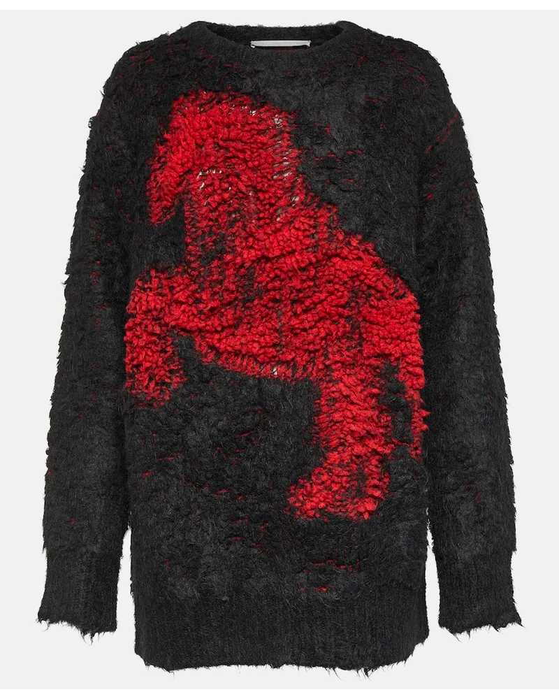 Stella McCartney Pullover in jacquard di misto lana Multicolore