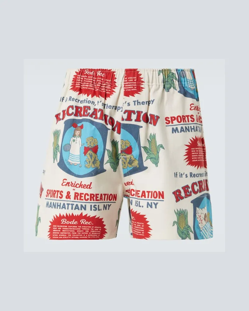 BODE Shorts Enrichment in cotone con stampa Multicolore