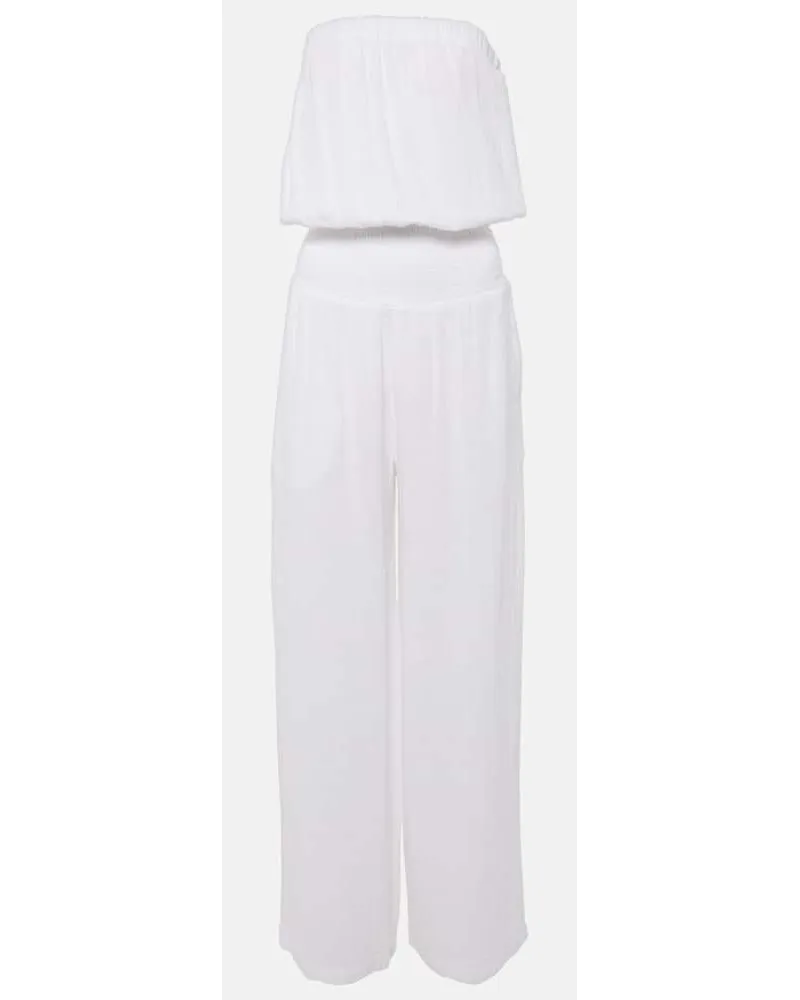 Melissa Odabash Jumpsuit Naomi in cotone Bianco