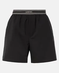 Loewe Shorts in lana con logo Nero