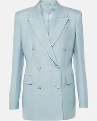 Gabriela Hearst Blazer Gavin in seta e lana Blu