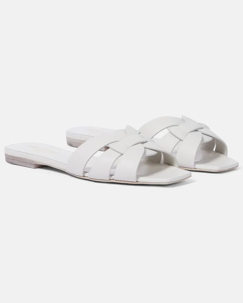 Saint Laurent Sandali Tribute in pelle Bianco