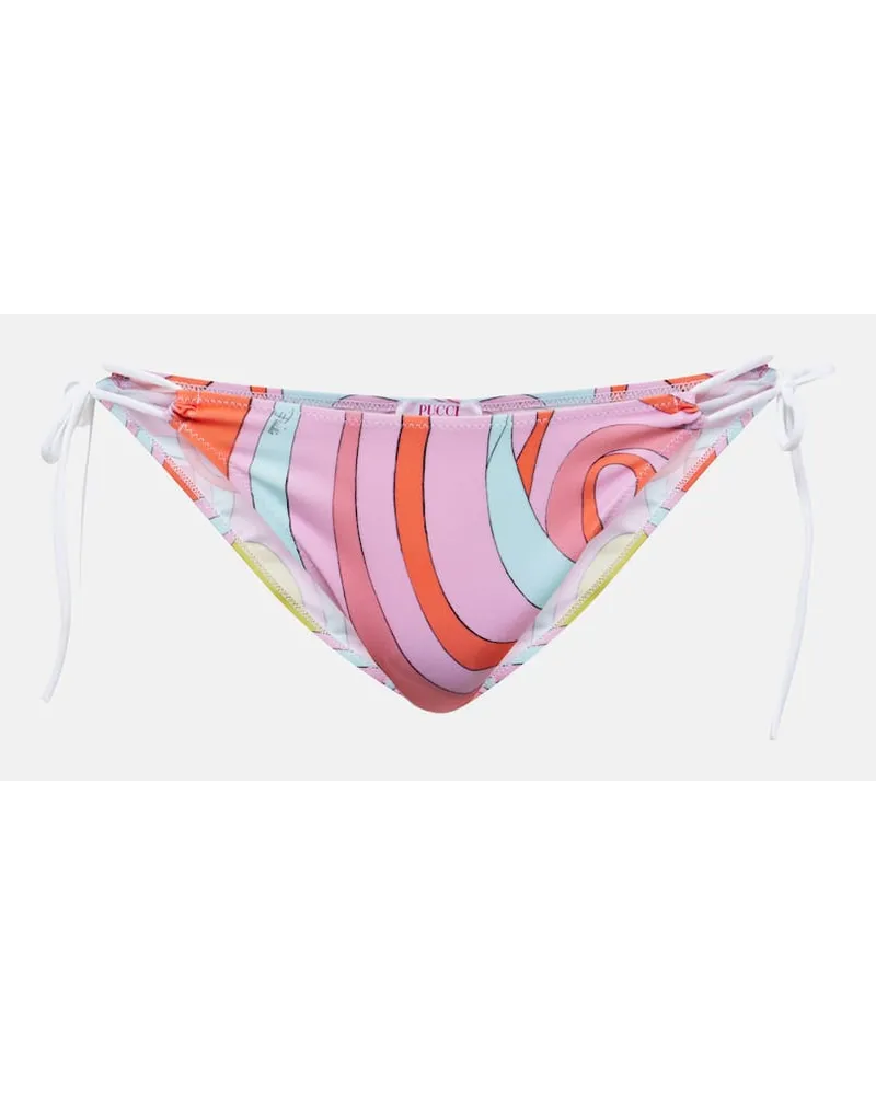 Emilio Pucci Slip bikini Marmo con stampa Multicolore