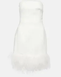 Rebecca Vallance Bridal - Miniabito Evelyn con piume Bianco