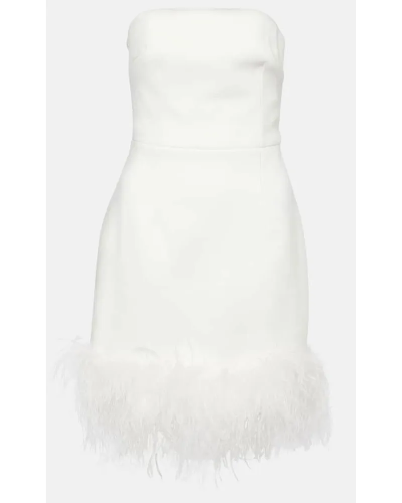 Rebecca Vallance Bridal - Miniabito Evelyn con piume Bianco