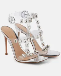 Gianvito Rossi Sandali Crystal Crash con decorazioni Argento