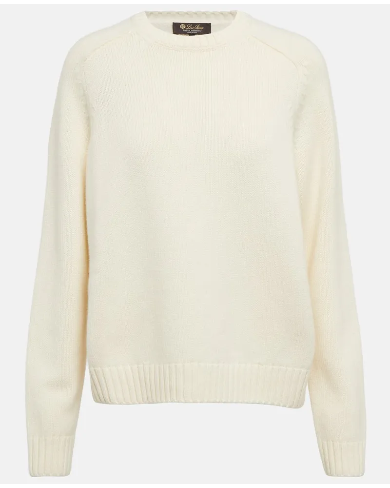 Loro Piana Pullover Neo Parksville in cashmere Bianco