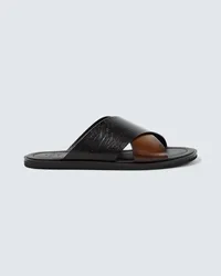 Berluti Slides Sifnos in pelle Scritto Nero