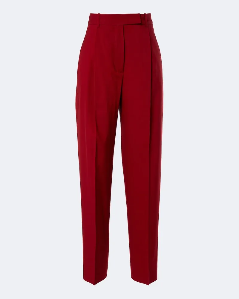 Róhe Róhe Pantaloni tapered in lana vergine Rosso