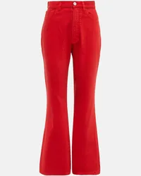 Alaïa Alaïa Jeans bootcut a vita alta Rosso