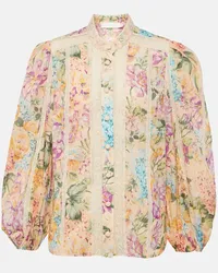 Zimmermann Blusa Halliday in cotone con stampa Multicolore