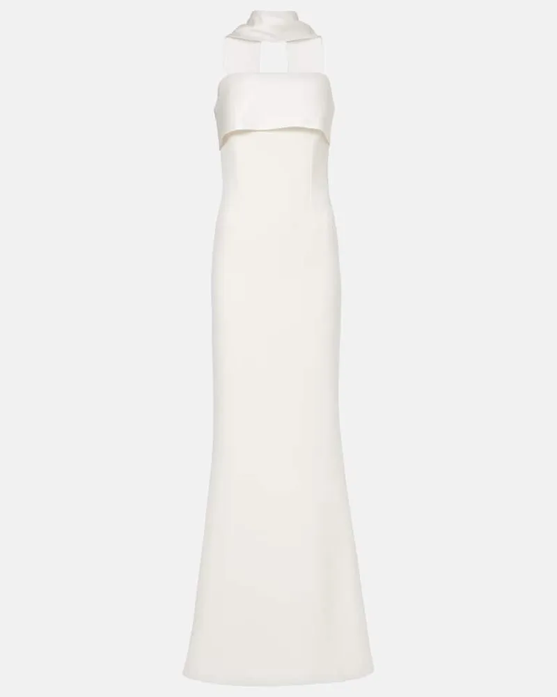 Safiyaa Abito lungo Roshana in crÃªpe Bianco