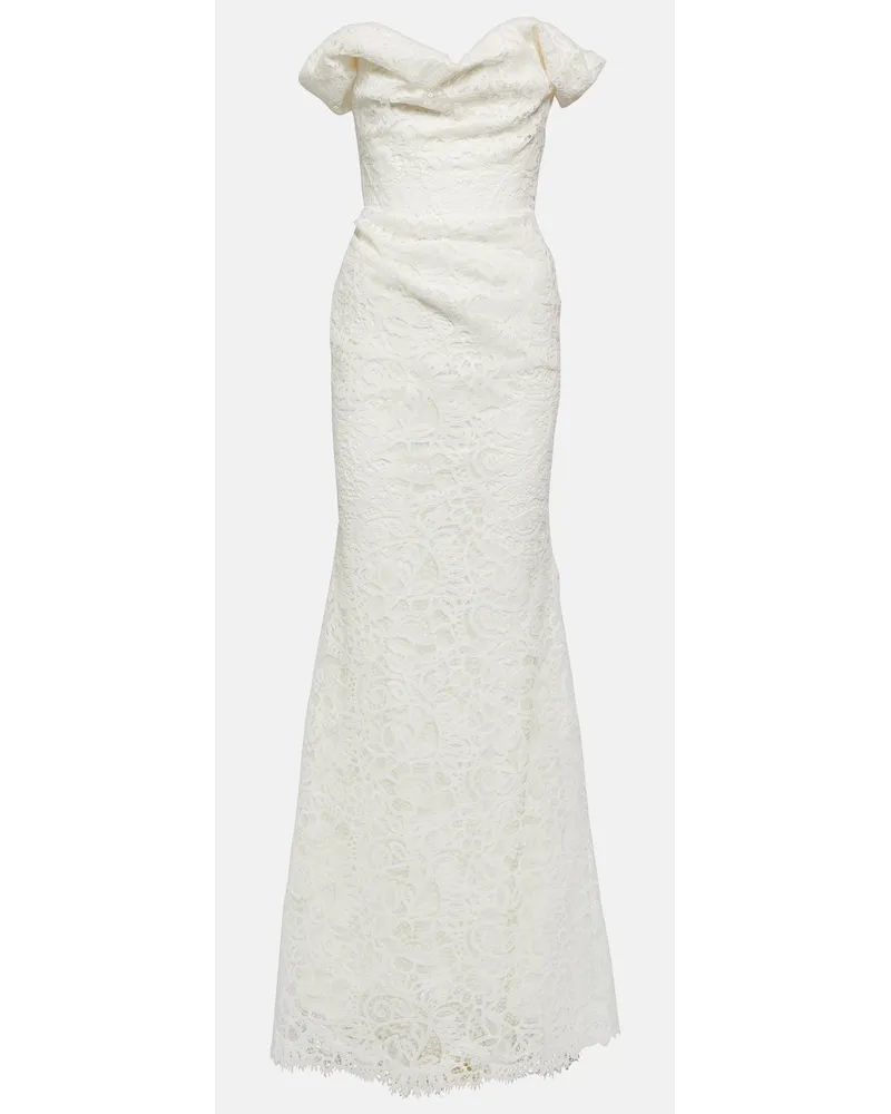 Vivienne Westwood Bridal - Abito lungo Nova Cora in pizzo Bianco