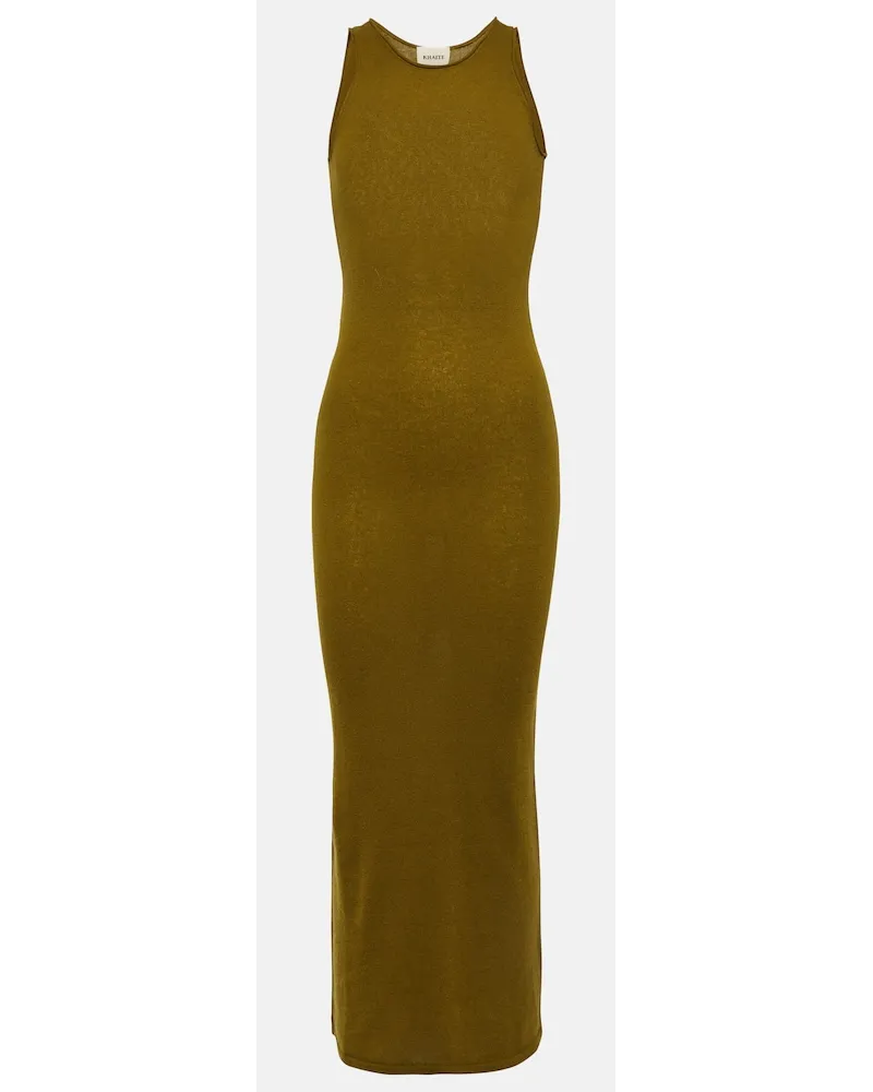 KHAITE Abito lungo Jaime in cashmere Verde