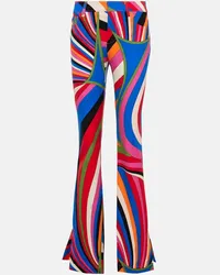 Emilio Pucci Pantaloni flared Iride con stampa Multicolore