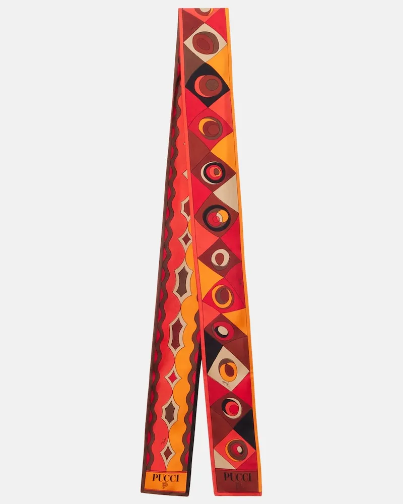 Emilio Pucci Foulard Manuba in twill di seta Multicolore