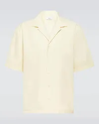 LARDINI Camicia in popeline di cotone Giallo