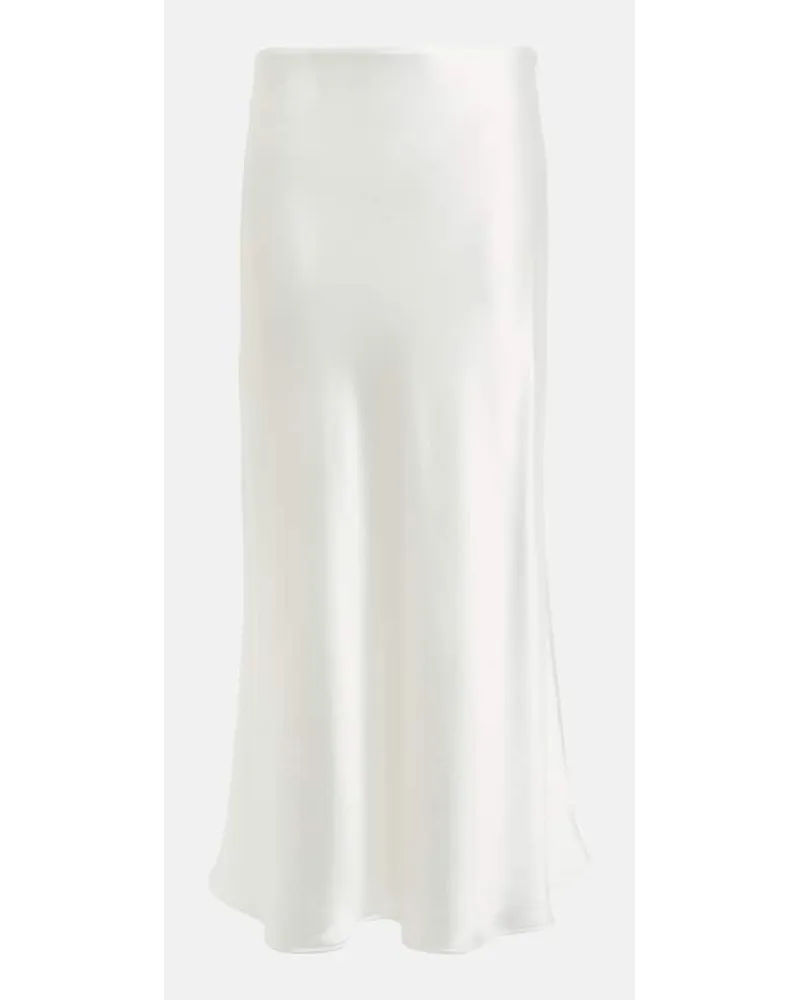 GALVAN Bridal - Gonna midi in raso Bianco