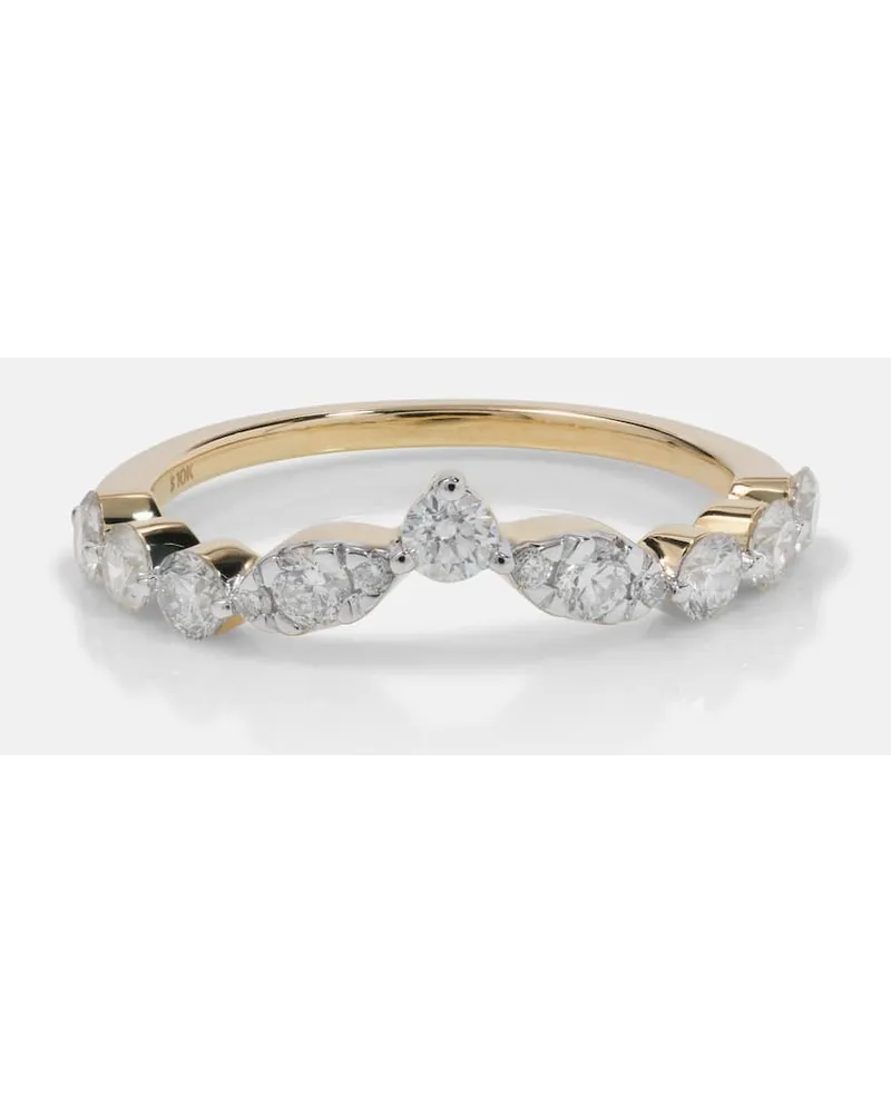 Stone & Strand Anello Muse Tiara in oro 10kt con diamanti Oro