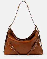 Givenchy Borsa a spalla Voyou Medium in pelle Marrone