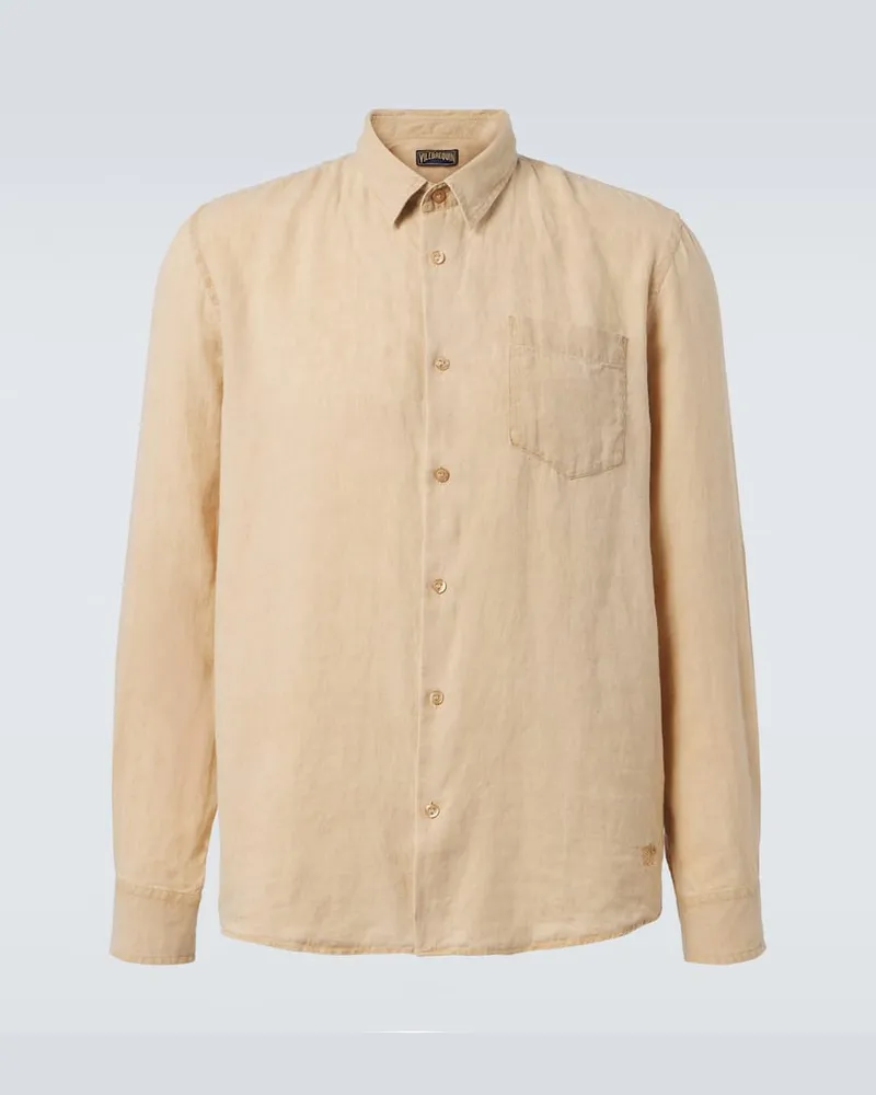 Vilebrequin Camicia in lino Marrone