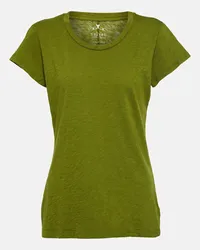 Velvet T-shirt Odelia in cotone Verde