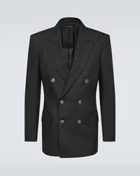 Tom Ford Blazer gessato in lana e mohair Nero