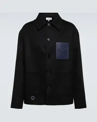 Loewe Giacca blouson in misto lana e cashmere Nero