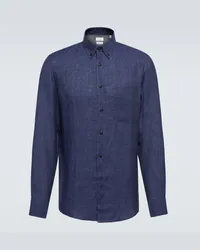 Brunello Cucinelli Camicia in lino Blu