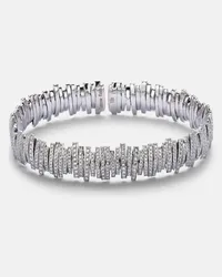 Suzanne Kalan Bracciale Classic Medium in oro bianco 18kt con diamanti Argento