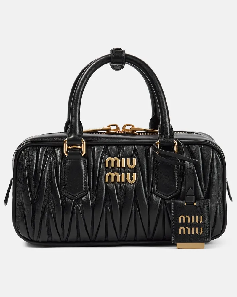 Miu Miu Borsa Arcadie in pelle matelassÃ Nero