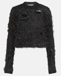 Acne Studios Pullover in misto lana con cut-out Nero