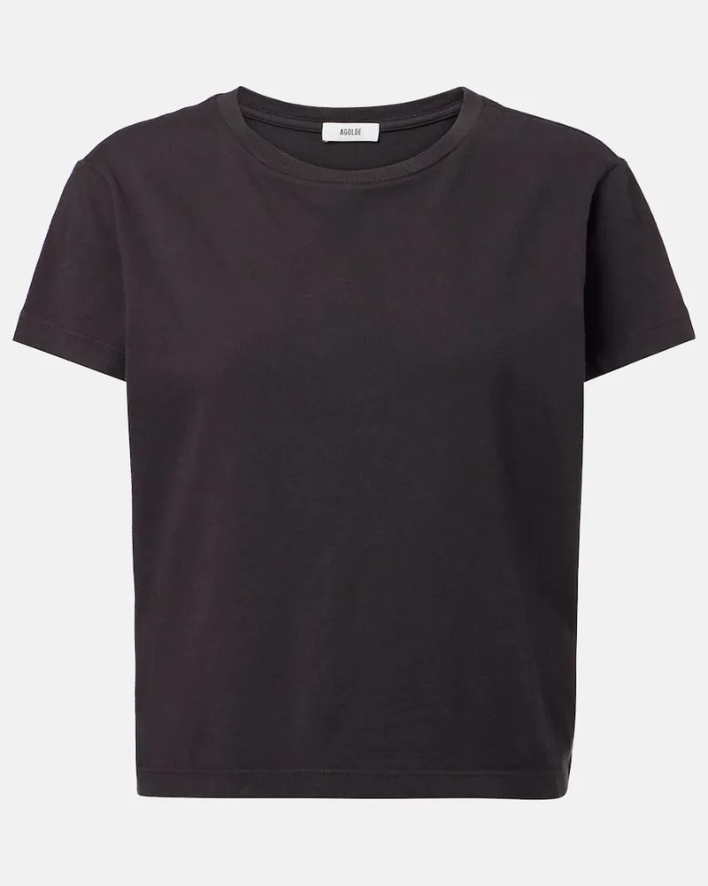 AGOLDE T-shirt Adine in jersey di cotone Nero