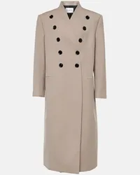 Alaïa Alaïa Cappotto oversize in lana Beige