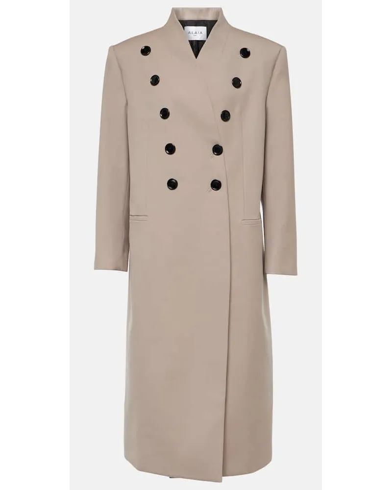 Alaïa Alaïa Cappotto oversize in lana Beige