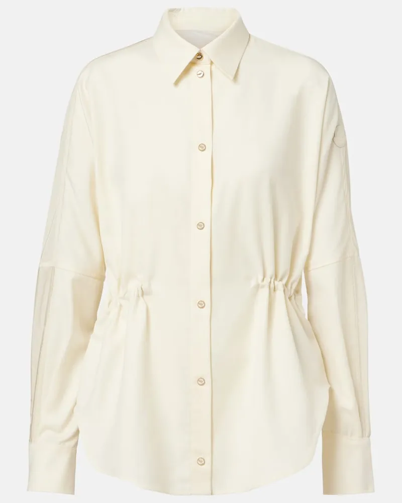Moncler Camicia in tessuto tecnico Bianco