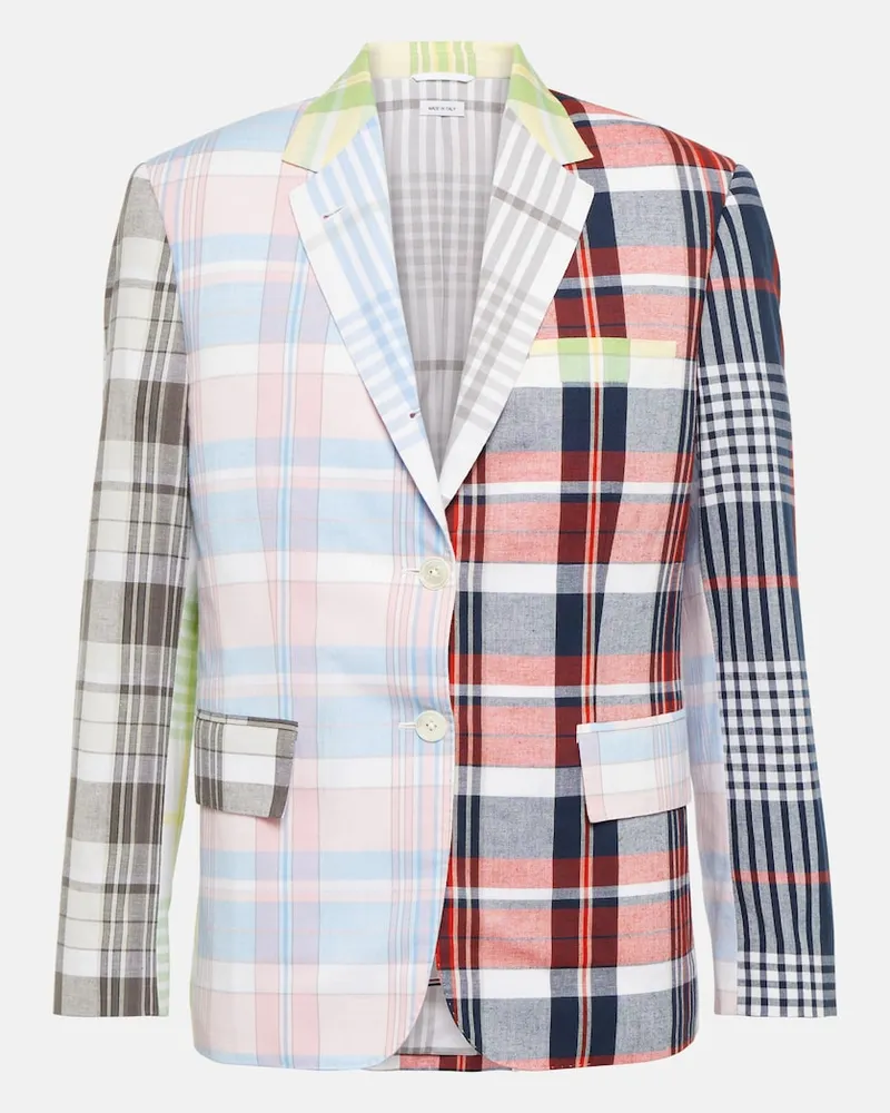 Thom Browne Blazer patchwork in cotone Multicolore