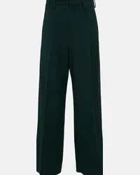 Maison Margiela Pantaloni a gamba larga con pince Verde