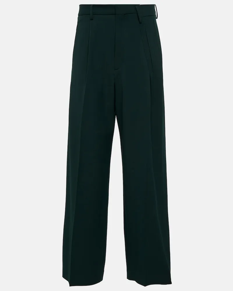 Maison Margiela Pantaloni a gamba larga con pince Verde