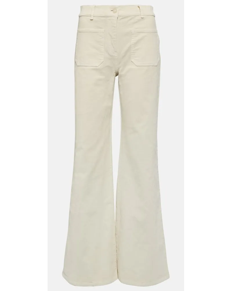 Nili Lotan Pantaloni Florence in velluto a coste Bianco
