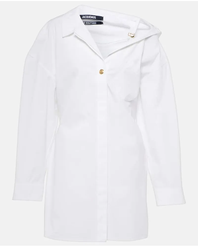 Jacquemus Abito chemisier La Mini Robe Chemise Bianco