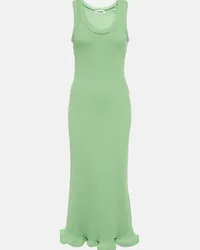 Jil Sander Abito midi in jersey Verde