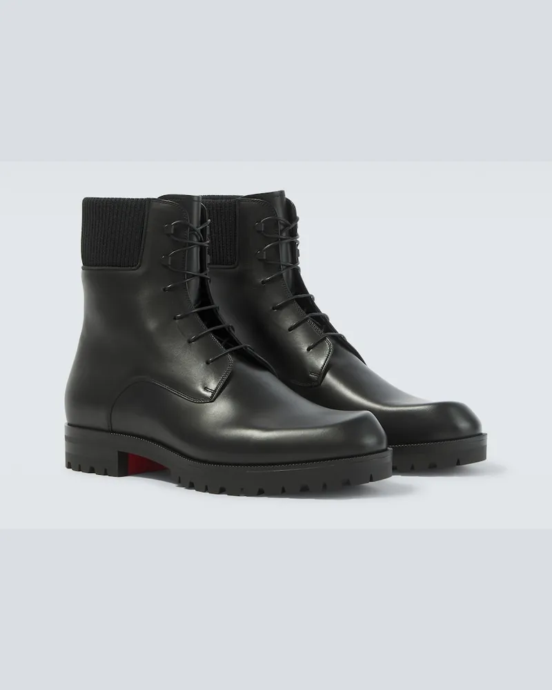 Christian Louboutin Stivali Trapman TCT 2 in pelle stringati Nero
