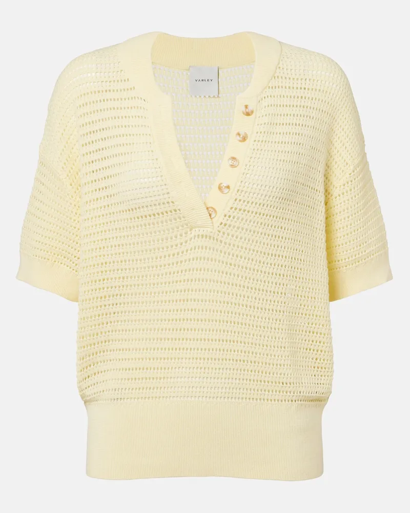 Varley Top Callie in cotone Giallo