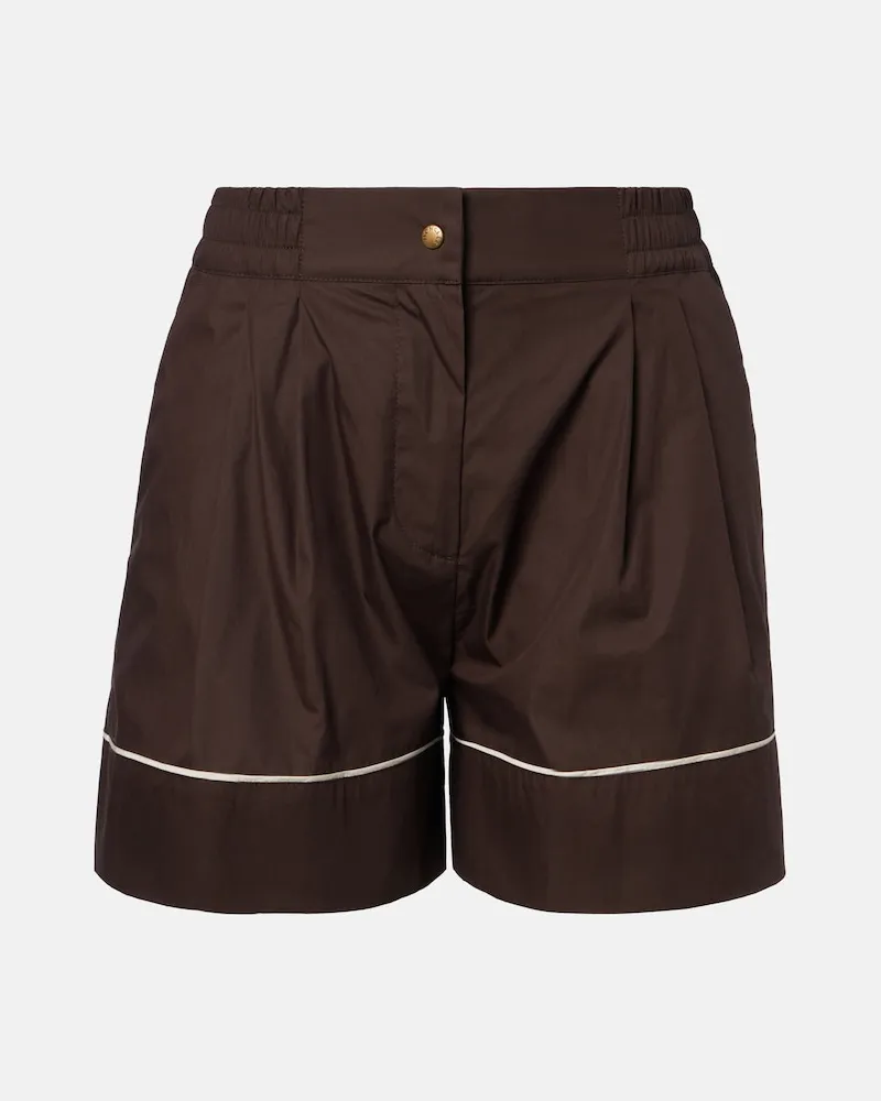 Moncler Bermuda in misto cotone Marrone