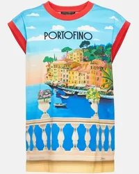 Dolce & Gabbana T-shirt Portofino in jersey di cotone Multicolore