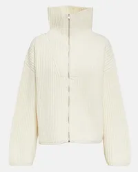 Joseph Pullover in maglia a coste di lana Bianco